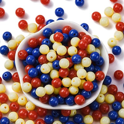 Opaque Acrylic Beads SACR-Q004-02I-1