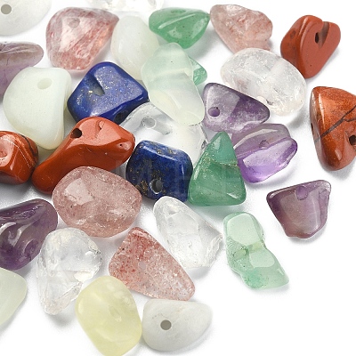 70G 7 Styles Natural Mixed Gemstone Chip Beads G-FS0002-45-1