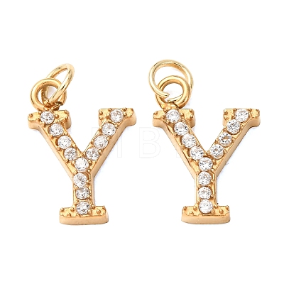304 Stainless Steel with Crystal Rhinestone Charms RB-CBA5270-11G-Y-1