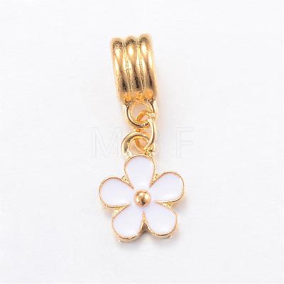 Alloy European Dangle Charms with Enamel MPDL-T001-15-1