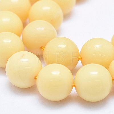 Natural Yellow Jade Beads Strands G-D0010-02-10mm-1