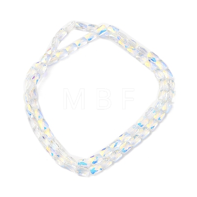 Transparent Electroplate Glass Beads Strands EGLA-I017-03-AB05-1