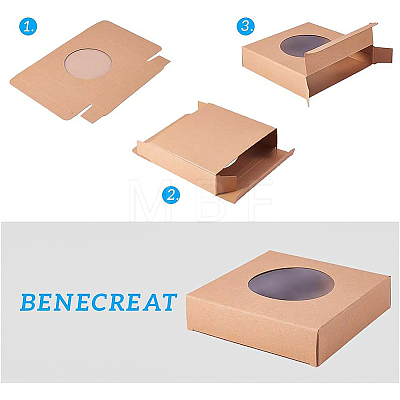 Foldable Kraft Paper Boxes CON-WH0068-63A-1