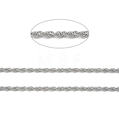 304 Stainless Steel Rope Chains CHS-G027-08B-P-1
