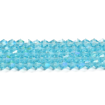 Transparent Electroplate Glass Beads Strands LS-EGLA-A039-T3mm-L20-1