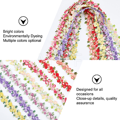 Gorgecraft Flower Polyester Trim Ribbon OCOR-GF0001-17F-1