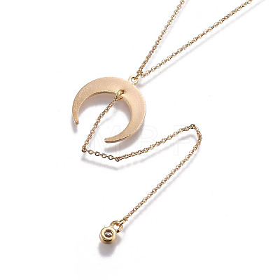 Brass Pendant Necklaces NJEW-JN02386-1