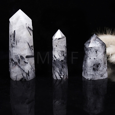 Point Tower Natural Tourmalinated Quartz Home Display Decoration PW-WG71006-04-1