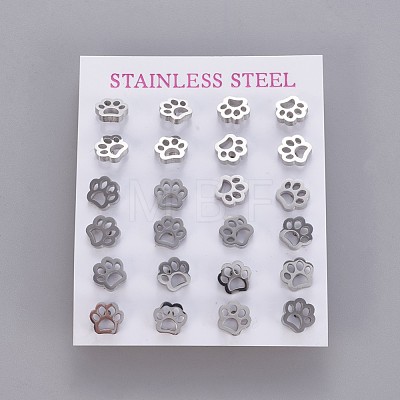 304 Stainless Steel Stud Earrings EJEW-F227-14P-1