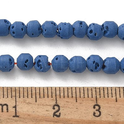 Synthetic Lava Rock Dyed Beads Strands G-H311-08D-04-1