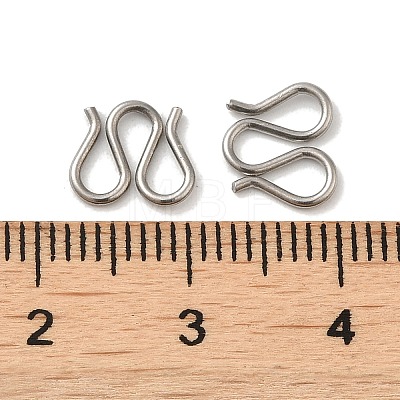 304 Stainless Steel S-hook Clasps STAS-P336-01P-1