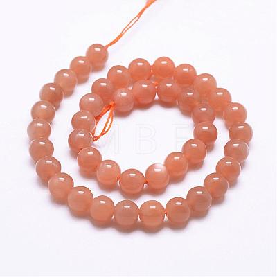 Natural Sunstone Beads Strands G-J363-10-8mm-1