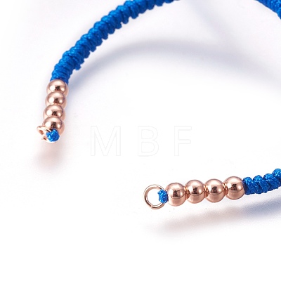Nylon Cord Braided Bead Bracelets Making BJEW-F360-FRG-1