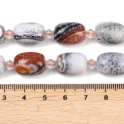 Natural Fire Crackle Agate Beads Strands G-K393-G04-12x16-1