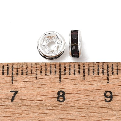 Brass Grade A Rhinestone Spacer Beads RB-A014-Z6mm-11S-1