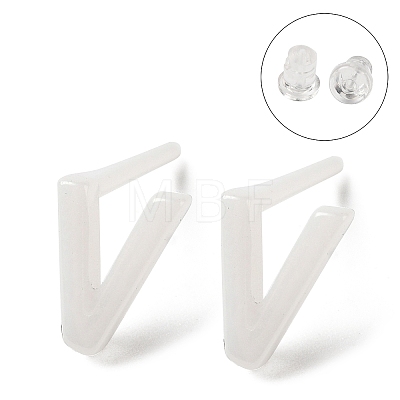 Hypoallergenic Bioceramics Zirconia Ceramic Stud Earrings EJEW-F340-04V-1