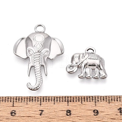 5Pcs 304 Stainless Steel Pendants STAS-T075-18P-1