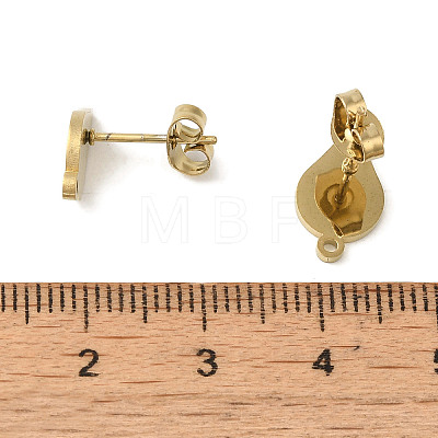 Ion Plating(IP) 304 Stainless Steel Stud Earring Findings STAS-I206-82G-1