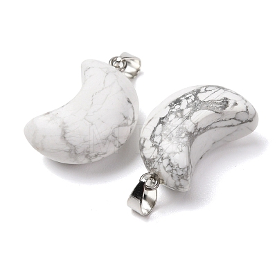Natural Howlite Pendants G-F820-02J-01-1