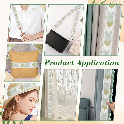 5M Leaf Jacquard Polyester Ribbon OCOR-WR0002-20A-1