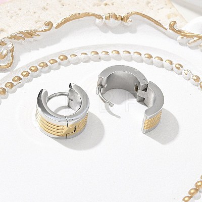 304 Stainless Steel Hoop Earrings for Women EJEW-C096-67GP-1