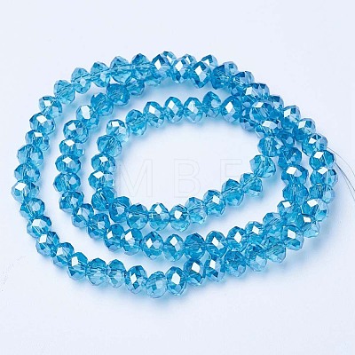 Electroplate Glass Beads Strands EGLA-A034-T1mm-A13-1