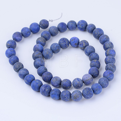 Natural Lapis Lazuli Beads Strands G-Q462-8mm-19-1