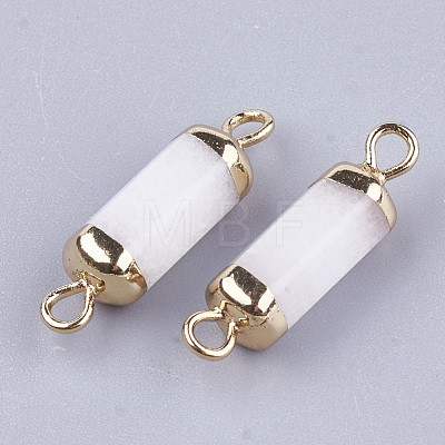 Electroplate Natural  White Jade  Links X-G-S344-01K-1