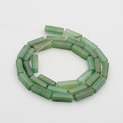 Natural Green Aventurine Cuboid Beads Strands G-N0153-12-1