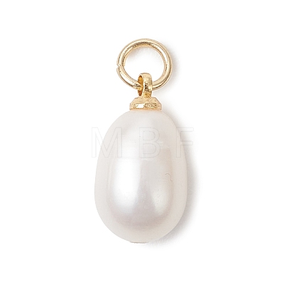 Natural Cultured Freshwater Pearl Rice Charms PALLOY-JF04976-01-1