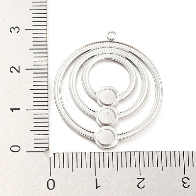 304 Stainless Steel Pendant Cabochon Settings STAS-P333-03P-1