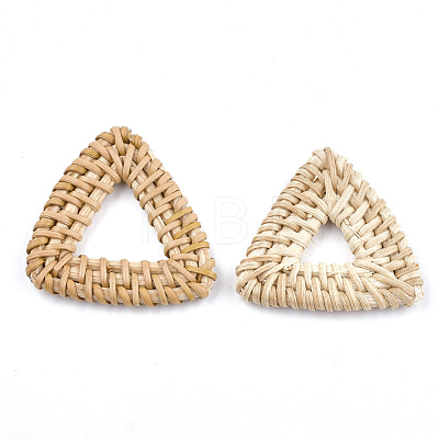 Handmade Reed Cane/Rattan Woven Linking Rings WOVE-T005-15A-1