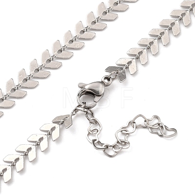 304 Stainless Steel Cobs Chain Necklaces NJEW-JN02982-01-1