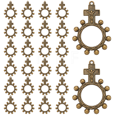 26Pcs Tibetan Style Alloy Pendants TIBEP-UN0001-28AB-1