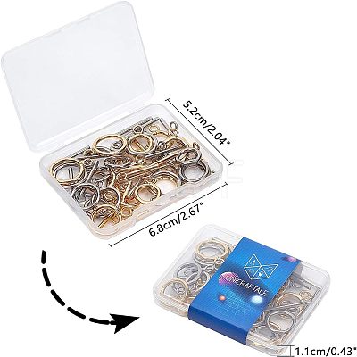 Unicraftale 304 Stainless Steel Toggle Clasps STAS-UN0004-08-1