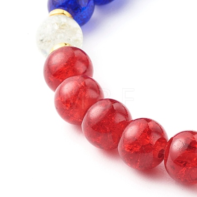 Glass Beads & Non-magnetic Synthetic Hematite Beads Stretch Bracelets BJEW-JB06480-1