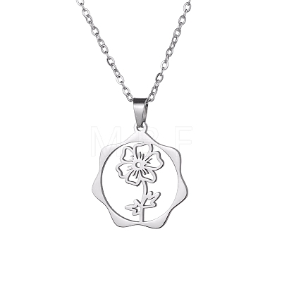 Stainless Steel Pendant Necklaces PW-WG57218-05-1