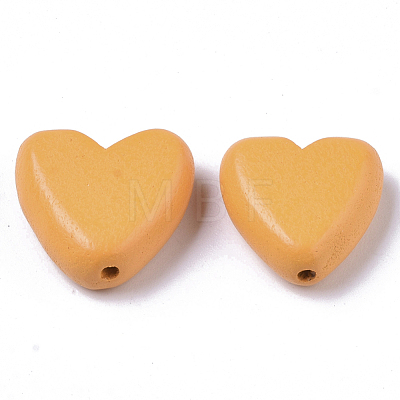 Painted Natural Wood Beads X-WOOD-R265-08-1