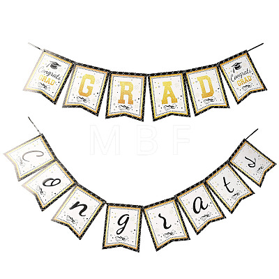 Word Congrats Grad Paper Hanging Flag Banner TH-FZC1645-01-1