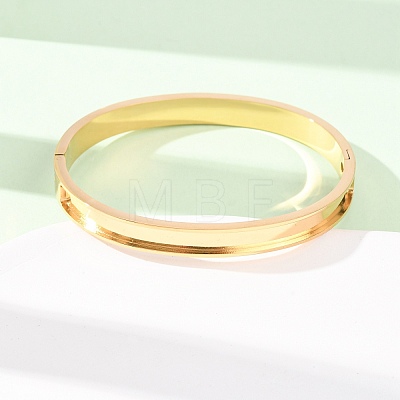 304 Stainless Steel Grooved Bangle Base SA-CBACA70-02G-1