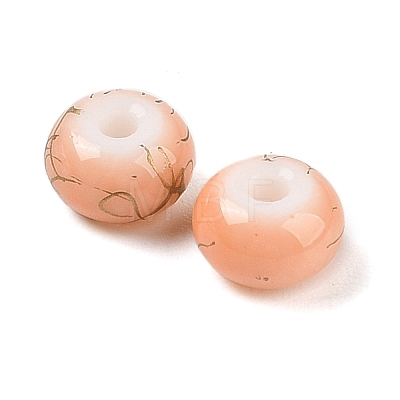 Opaque Spray Painted Glass Beads X1-GLAA-G118-01L-1