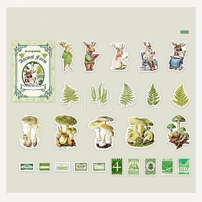 50Pcs 25 Styles Autumn Theme Paper Sticker PW-WG14759-03-1