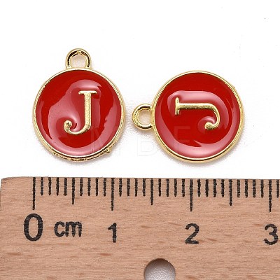 Golden Plated Alloy Enamel Charms ENAM-S118-03J-1