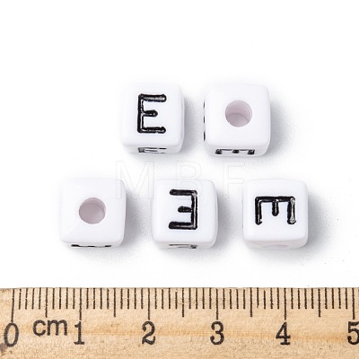 Letter Acrylic European Beads OPDL-R050-10mm-E-1