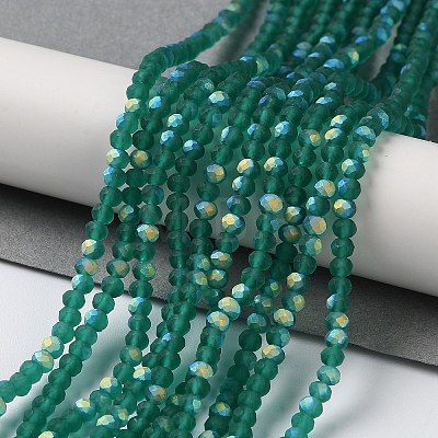 Imitation Jade Glass Beads Strands EGLA-A034-T2mm-MB18-1