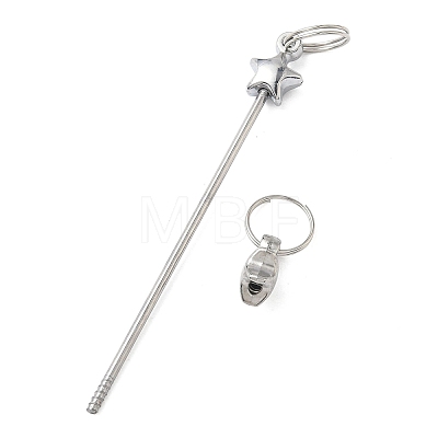 Iron Beadable Keychain Bar IFIN-F164-03A-1