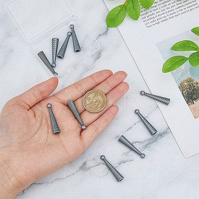 10Pcs Alloy Cord Ends FIND-FH0009-40AS-1