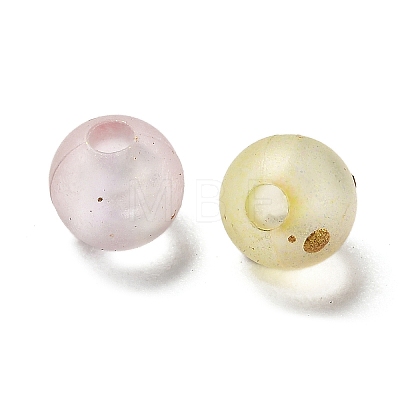 Frosted Transparent Acrylic Beads OACR-F013-12A-1