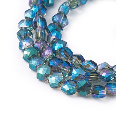 Electroplate Glass Beads Strands EGLA-F143-1