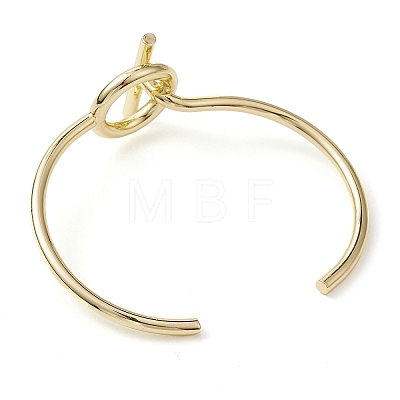 Ring Shape Brass Cuff Bangles BJEW-D039-41G-1